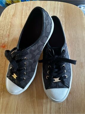 Coach Empire Signature C Jacquard Sneakers Women’s Size 7.5B Black
